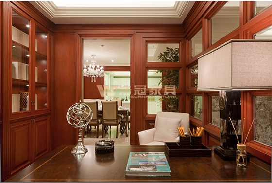 歐式原木書(shū)柜-浩冠家具案例 歐式原木書(shū)柜-浩冠家具案例