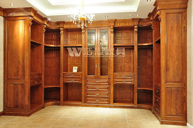 橡木整體衣帽間-浩冠整木家具定制