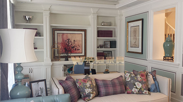 法式-主臥木飾面護墻板