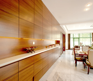 中式整體家具-木飾面餐邊柜