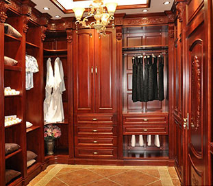 歐式櫻桃木衣帽間